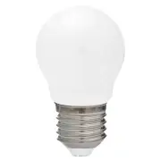 SAL National LFR27E27D LED Fancy Round Lamp, 4W, E27, Daylight, Opal, Dimmable