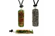 Crystal Wonderland Green Aventurine Orgonite Necklace Pendant Adjustable Cord
