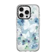 iPhone 16 Pro Clear Case MagSafe Compatible MY BLUE BUTTERFLY GARDEN