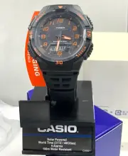Casio watch AQS800W-1B2V Digital/Analog Combo Solar 5 Alarms Resin Band New