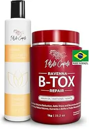 IBelli Capelli Kit Ravenna Btox Mask Repair 1Kg35.02 Oz Anti Residue Shampoo 300Ml10.1 Fl.Oz