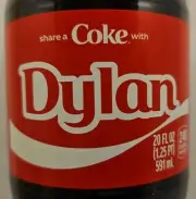 Share A Coke With Dylan 2025 Personalized Limited Edition Coca-Cola Coke Bottle