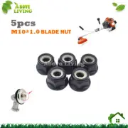 5Pcs M10x1.0 Left Hand Thread Locking Nut For Strimmer Brush Cutter Trimmer