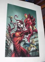 Avengers Poster #89 vs Venom Symbiote! Iron Man Sentry Ms Marvel Mark Bagley