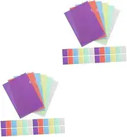 COHEALI 2sets Plastic Envelope Folders Paper Covers for Binders Portable Document Holder 36pcs*2