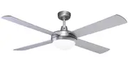 Lifestyle 1300mm Fan Silver + Twin E27 Light