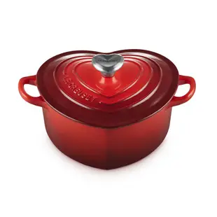 Le Creuset 愛心鑄鐵鍋 鑄鐵鍋 愛心鍋 湯鍋 燉鍋 20cm 1.9L 櫻桃紅 心型鋼頭 法國製