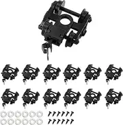 12pcs Model Train Bogie 1:160 N Scale 33" Plastic Wheels Model Railway Accessories (N Scale)