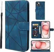[FANYUAN] Case for Oppo A96 5G, Magnetic Flip Leather Premium Wallet Phone Case, with Card Slot and Folding Stand, Case Cover for Oppo A96 5G.(Blue)