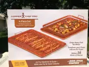 New Copper Chef Pro XL Bacon Crisper Rack + Crisper Basket - 4-Piece