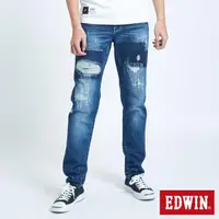 在飛比找momo購物網優惠-【EDWIN】男裝 BLUE TRIP拼貼破壞AB牛仔褲(中