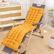 Chair Cushions,Lounge Chaise Cushion Sun Lounger Mattress with Non-Slip Back Elastic Sleeve for Garden Outdoor/Indoor/Sofa/Tatami/Car Seat/Bench(Yellow,48 * 155 * 8cm)