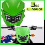 For Kawasaki KLR KLX 125 140 250 300 450 650 Green LED Headlight Hi/Lo Lamp Kit