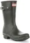 Hunter Orginal Short In Olive Welly Womens Boot in UK 3 - 8