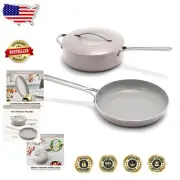 Healthy Cooking Essential: Oprah's 10” Ceramic Frying Pan & 4.37QT Sauté Pan Set