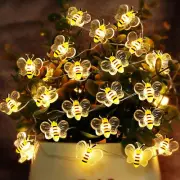 Bee Lights Bumble Decor 10Ft 30 Led Battery Operated String Yellow