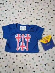 Build a Bear NEW 2014 Union Jack Blue Guitars Top