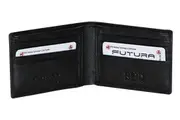 Futura Mens RFID Slim Genuine Leather Wallet - Black