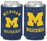 Michigan Wolverines HEATHERED Can Cooler 12 oz.
