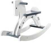 Labebe Child Rocking Horse, Wooden Rocking Horse Toy, Stars Printed Grey Rocking Horse for Kid 1-3 Years, Baby Rocking Horse/Kid Rocking Horse/Outdoor Rocking Horse/Rocker/Animal Ride/Kid Rocking Toy