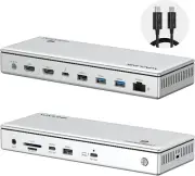 WAVLINK 13-in-1 Docking Station, USB-C, Thunderbolt 4, HDMI 4K@60Hz/8K, 100W, SD