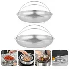 2 Pcs Steamed Rice Basket Travel Stainless Steamer Kitchen for Cooking