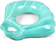 Swimming Floaty Adult Underarm Swimming Ring Auxiliary Swimming Comfortable Sequined Shell Shape Inflatable Swim Rings Pool Floats Ergonomic LWX