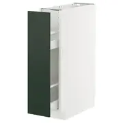 METOD / MAXIMERA base cabinet/pull-out int fittings, white/Havstorp deep green, 20x60x80 cm