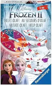 Ravensburger 20528 - Disney Frozen 2 helft Olaf, Mitbringspiel für 2-4 Spieler, ab 5 Jahren, kompaktes Format, Reisespiel, Glücksspiel: EIN abenteuerliches Wettlaufspiel