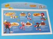 Sonic The Hedgehog IHOP Restaurant Promotional Original Tabletop Flashcard NEW!