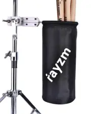 Drum Stick Bag Holder, Nylon Mallet/Brush/Beater Stick Holder with Aluminum C...