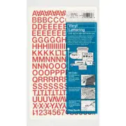 Chartpak Self-Adhesive Vinyl Capital Letters and Numbers, 1/2 Inches High, Red,