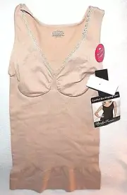 Body Form Shaping Solutions Nude/Tan Comfort Bra Shaping Cami - Small