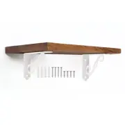 2 Pcs Decorative Shelf Brackets, 5" x 3" Floating Shelf Brackets, White