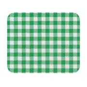 Green and White Plaid Pattern Mouse Pad (Rectangle)