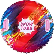 Sledding Tube, Colorful Snow Tubes for Sledding with Handles, Snow Tubes Sleds Anti-tip-Over Design for for Christmas Winter Sports Supply