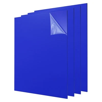 4Pcs Acrylic Sheets 8x8 Inch 1/8 Inch-3mm for Picture, Dark Blue