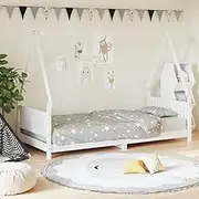 Kids Bed Frame White 90x190 cm Solid Wood Pine,Cots & Toddler Beds 22KG-834508