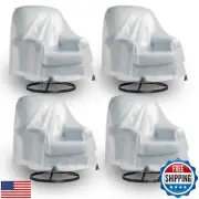 IndigoTempest9 Outdoor Swivel Lounge Chair Cover 4 Pack, Waterproof Outdoor C