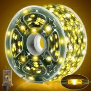 328 FT 1000 LED Christmas Lights Outdoor,Green Wire Outdoor Fairy Lights Plug...