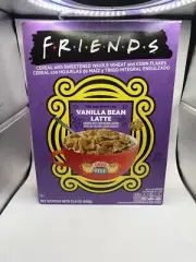 Friends TV Show Vanilla Bean Latte Corn Flakes Box Of Cereal Collectible Y2K.