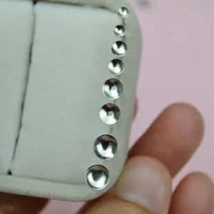 純美珍珠3MM到10MM925純銀簡單耳環專鑲琥珀藍珀耳環空托銀托批發