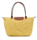 NWT LONGCHAMP Le Pliage Large Nylon Shoulder Tote 1899089 CURRY Yellow AUTHENTIC