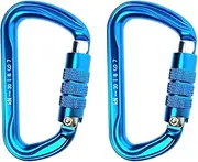 Carabiner Snap Hooks 30KN Rock Climbing Auto LockingBlue D-Shaped Master karabiner Hook for Climbing Caving Mountaineering Arborist Tree
