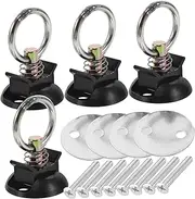 4pcs Fixed Ring Hook Pull Ring Accessories Anchor Points Tie Down Anchors for Trailer Tram System Tie Down Rings Truck Tie Downs Tie Down System Trailer Anchor System