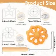 3Pcs Bunuelos Mold Set with 3 Wooden Handles Aluminum Alloy Rosette Molds begJp