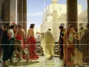 Ecce Homo Jesus Christ trial ceaser antonio ciseri ceramic tile mural backsplash