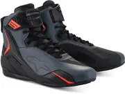 Alpinestars Faster-4 Motorcycle Shoes, black-grey-red, Size 37 40 for Men Black Grey Red