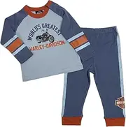 [HARLEY-DAVIDSON] Baby Boys' 2-Piece Infant Long Sleeve Tee & Knit Pant Set