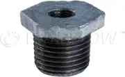 1/4" x 1/8" Black Malleable Iron Bushing Fitting with Hexagonal Head